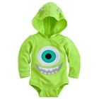 DISNEY STORE MONSTERS INC MIKE WAZOWSKI HOODED CUDDLY BODYSUIT FOR BABY ADORABLE