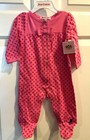 New JUICY COUTURE Baby Girls 3-6 Month Outfit $48 Pink Layette Infant Footie NWT