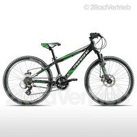 24 Zoll Fahrrad Mountainbike Jugendrad, SHIMANO 21 Gang, Scheibenbremse, Grün