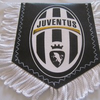  JUVENTUS Wimpel,Fanion,BANNER, Pennant  8x10 cm mit fransen 