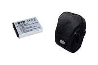 BUNDLE: Tasche + EN-EL12 Akku für Nikon Coolpix S9100, S9200, S9300