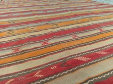 Rare Antique 6'1"×9'5" Tribal Flat-woven Kilim from Sivas Cappadocia Turkey