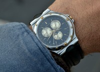 men's PHILIP WATCH MOON PHASE CALENDAR QUARTZ CLASSIC VINTAGE WATCH UHR 36MM