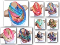 SEIDE LOOP DESIGN SCHAL SOMMER FRÜHLING SILK SCHLAUCH RUNDSCHAL FASHION BUNT NEU