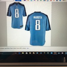 infant tennessee titans nike light blue custom alternate jersey  