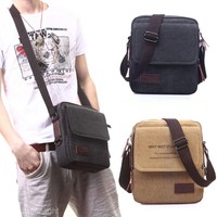 Herren Segeltuch Schulter Umhängetasche weiche Taille Tasche Mode Handtasche