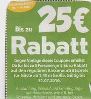 Bis 25 € Rabatt, Holiday Park Hassloch, Gültig bis 03.10.2016