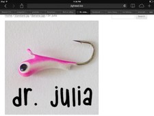 10 Pink Glow Banana Tungsten Ice Jigs # 12 Hook 5Mm Tungsten!