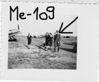 Orig Foto, Luftwaffe Flugzeug, Messerschmitt Bf-109E mit Kommandeur Jagdflugzeug