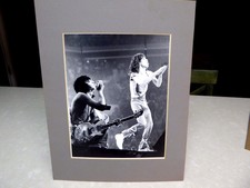 1981 Rolling Stones Concert Photo Mick Jagger Ronnie Wood  by Bill Hale matted
