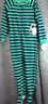 boy footie pajamas 4T or 5T green & Navy stripe blanket sleeper Carters