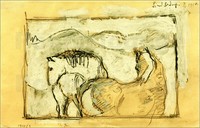 Poster / Leinwandbild Zwei Pferde - Franz Marc