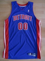 NBA Detroit Pistons Road 05/06 Gameworn Jersey - Tony Delk