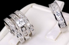 Sterling silver wedding rings size 11