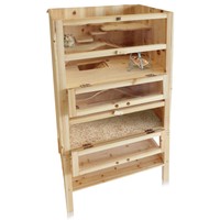 Holz Hamsterkäfig Nagerstall Kleintierkäfig Mäusekäfig Rattenkäfig Stall