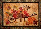 Harvest Pumpkin Leaves Birds Fall Autumn Laundry Basket Applique Quilt Pattern