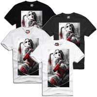 E1SYNDICATE SEXY HARLEY QUINN T-SHIRT JOKER PIN UP GIRL  A087