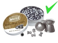 Mauser Diabolo Real Semi Dome 4,5mm 500 Stück, Luftgewehr, Schützen, Jagd