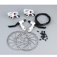 Fahrrad Scheibenbremse G3 160mm Scheibe vorne und hinten + Bremshebel Kabel Weiß