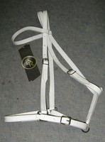 Halfter Leder Showhalfter Gr. WB Chrom Leder weis lackiert