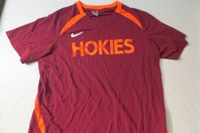 Virginia Tech Hokies Vt Warm-up Nike Pull-over L Maroon and Orange