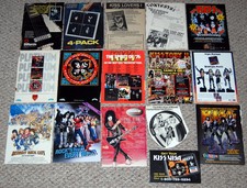 Kiss 16pc 1976-2002 Magazine Promo Ad Clippings Lot Gene Simmons Ace Frehley
