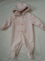 FIRST IMPRESSIONS Girls Pink Microsuede Outerwear Jumper 6/9 mo Flower Toggle 6m