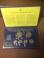 1975 Coinage Of The British Virgin Islands Proof Set, Franklin Mint, Silver