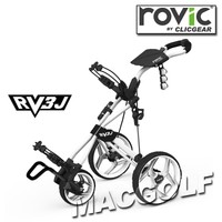 Clicgear Rovic RV3J 3-Rad Golf Trolley in Arctic Weiss / Weiss Ausführung.