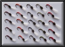 25 BUZZERS NYMPHS BRAND NEW HAND TIED TROUT FISHING FLIES FLY rod reel line X BN