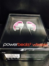 Beats By Dre Wireless Powerbeats 2 Bluetooth Power Beats Gray/Pink NEW IN BOX
