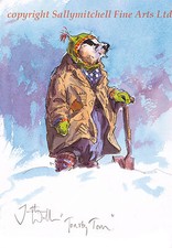 Funny Badger Quality Christmas cards pack of 10.C394x Toasty Tom