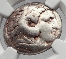 ALEXANDER III the GREAT 330BC Silver Tetradrachm Ancient Greek Coin NGC i59984