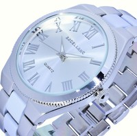 Excellanc Damen Uhr Armbanduhr Weiß Silber Farben Metall 21