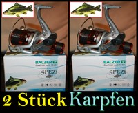 2 Balzer Spezi 100 Hecht Aal Karpfen Forelle Weissfisch Rolle Schnur für Rute