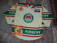 Orig. WarmUp Augsburger Panther Saison 15/16 Evan Oberg Nr. 4