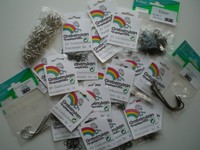 650 ungebundene Angelhaken / Haken mit Öhr & Platte Größe 1 - 9/0 