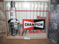Champion Zündkerzenschrank Aral Esso Shell Castrol Tankstelle Zapfsäule