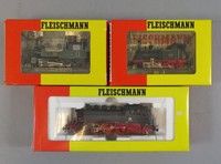 Lot 15346 / Drei Fleischmann H0 Dampfloks, Wechselstrom 1819 + 1010 + 1063