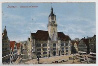  AK Stuttgart --Marktplatz mit Rathaus-- um 1934