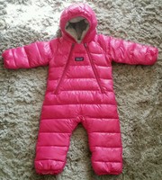 Patagonia Magenta Baby Hi-Loft Down Sweater Bunting 0- 3m EUC $149 Retail Pink 