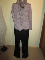 Hallhuber Stofhose Stoff Hose schwarz Gr. 38 S M 36 elegant edel Bugelfalte 