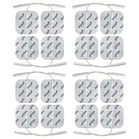 5x5cm Elektroden Pads 16 Stück. Für TENS EMS Reizstrom Geräte mit 2mm-Stecker