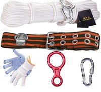Karabiner Abseilachter Kletterseil Handschuhe Karabinerhaken Set