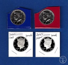 2016 Pdss Bu, Clad And Silver Proof Kennedy Half Dollar Set-P D From Mint Set