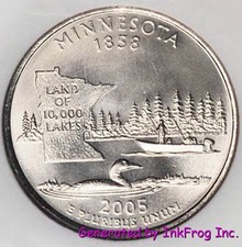 2005 P & D Minnesota Satin Finish Gem Bu Set from mint sets No Reserve