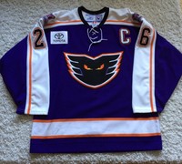 Game Worn Trikot John Slaney Philadelphia Phantoms Kölner Haie Frankfurt Lions
