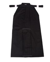 Hakama schwarz, Gr. 165-170, für Aikido, Iaido, Kendo, Ninjutsu NEU