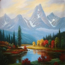 Oil Painting Printed On Canvas 12x16" Modern Wall flowersCanvas Art NO frame