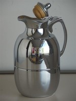 Thermokanne Isolierkanne Kaffeekanne Messing verchromt poliert alfi Juwel 1,5l